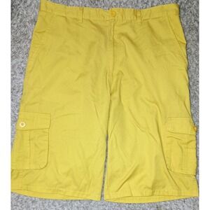 Men's S2 Shorts Size 38 Color Yellow Pockets Pretty Beach Walking Casual Pockets